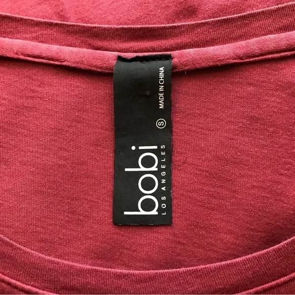 BOBI LA Women’s S supreme garnet red 100% cotton ls jersey mini dress in EUC - Picture 14 of 16